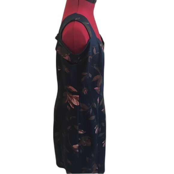 Alexa B Nites Dress Women’s Size 10P & 14P Blue Floral Cold Shoulder NWT - Picture 2 of 14